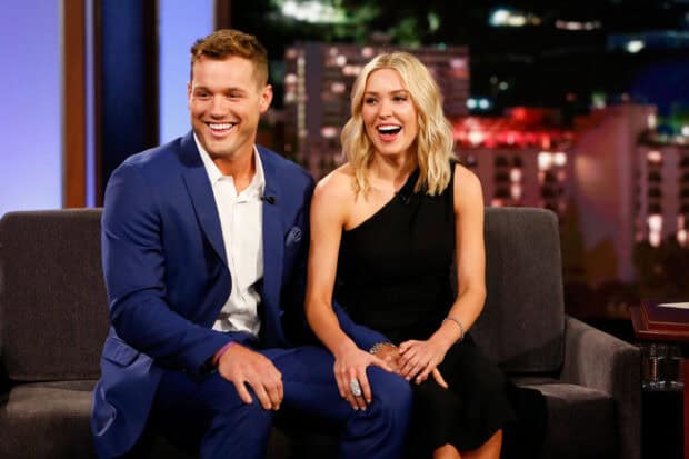 The Bachelor TV series cast members smiling during a show interview, 2K Desktop Wallpaper