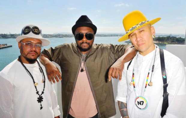 The Black Eyed Peas members wearing hats by the water on a sunny day, HD Desktop Wallpaper