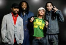 The Black Eyed Peas group posing together in stylish outfits, HD Desktop Wallpaper