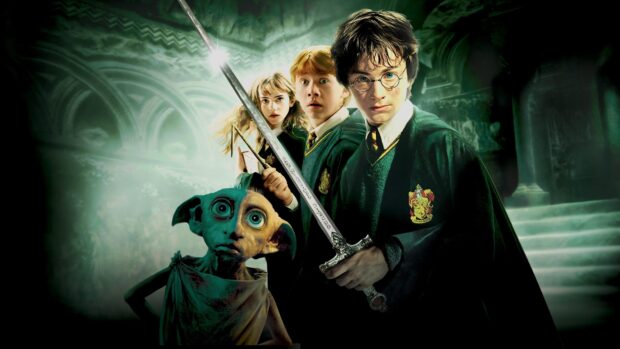 Harry and friends prepare for a magical battle in the Chamber of Secrets, 4K Desktop Wallpaper