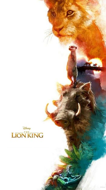 The Lion King Wallpapers feature key characters in a colorful design, HD Mobile Wallpaper