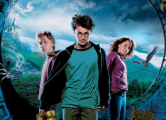 Harry, Hermione, and Ron stand ready in The Prisoner Of Azkaban, 4K Desktop Wallpaper