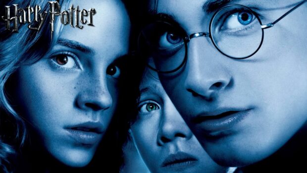 Close up of three main characters from The Prisoner Of Azkaban movie, HD Desktop Wallpaper