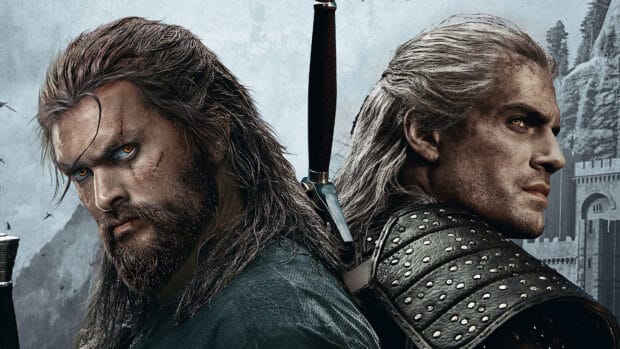 The Witcher Tv Series Wallpapers depict two fierce characters ready for battle, 4K Desktop Wallpaper