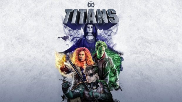 The main characters from Titans TV series stand ready for battle, HD Desktop Wallpaper
