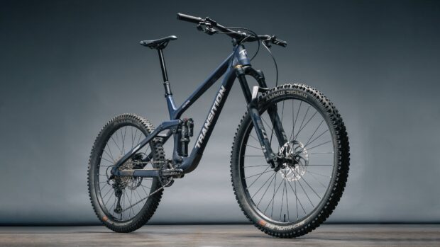 A Transition bike is shown in a studio with a gray background, HD Desktop Wallpaper