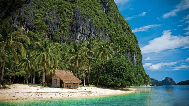 Traditional hut by clear water, Palawan Wallpapers, HD Desktop Wallpaper