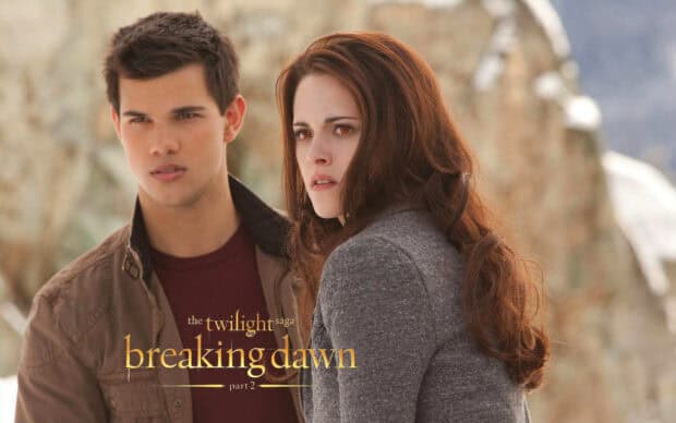 A man and woman look intensely with rocky background in Twilight movie wallpapers, HD Desktop Wallpaper