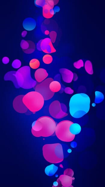 Bright abstract shapes glow in purple and blue hues with backdrop wallpapers, 4K Mobile Wallpaper