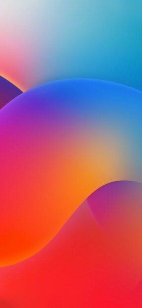 A smooth blend of vibrant colors creates abstract shapes for iPhone 17 Wallpapers, 2K Phone Wallpaper