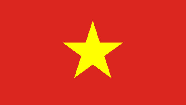 The Vietnam flag features a yellow star on a red field representing unity and patriotism, 4K Desktop Wallpaper