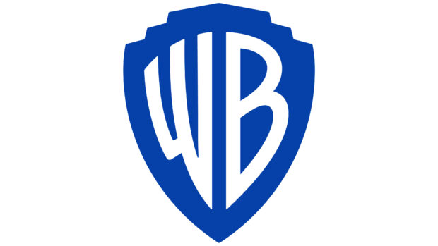 The Warner Bros logo in blue is centered on a white background, 4K Desktop Wallpaper