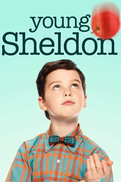 A young boy from Young Sheldon tv series looks up thoughtfully, 2K Phone Wallpaper