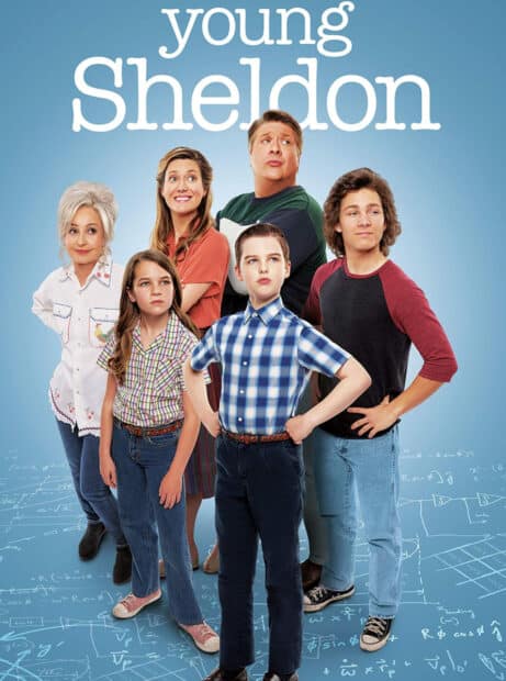 The Young Sheldon TV series cast stands confidently together, HD Mobile Wallpaper