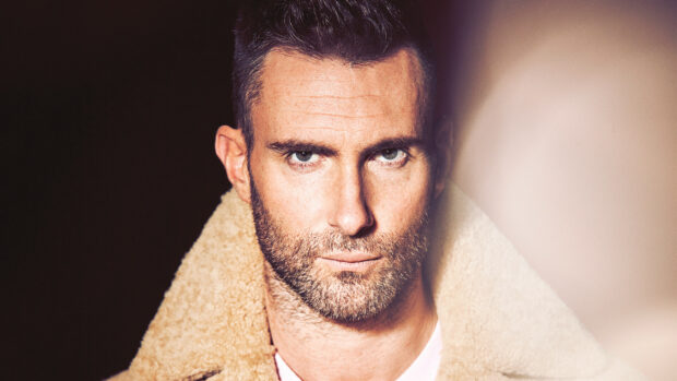 Adam Levine wears a tan coat and gazes intensely at the camera, HD Desktop Wallpaper
