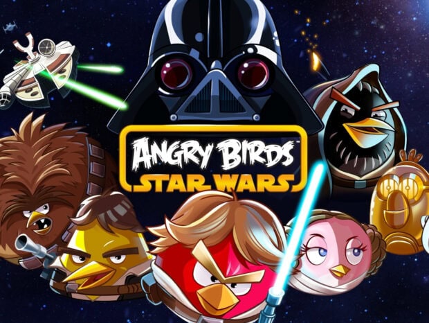 Các nhân vật Angry Birds hóa trang thành anh hùng Star Wars trong không gian, Hình nền máy tính HD