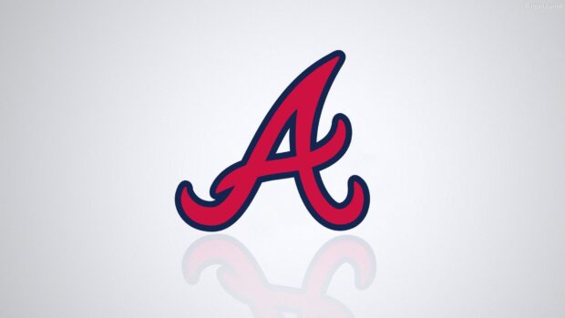 The image shows the Atlanta Braves logo representing Major League Baseball, HD Desktop Wallpaper
