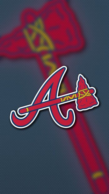 The Major League Baseball logo features the Atlanta Braves tomahawk symbol in red and blue, HD Phone Wallpaper