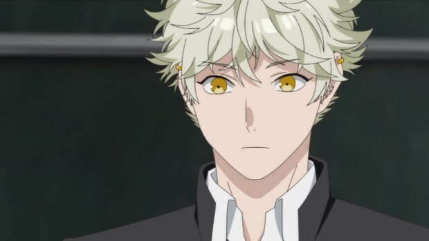 A close up of a Blue Period character with blonde hair and yellow eyes is shown, HD Desktop Wallpaper