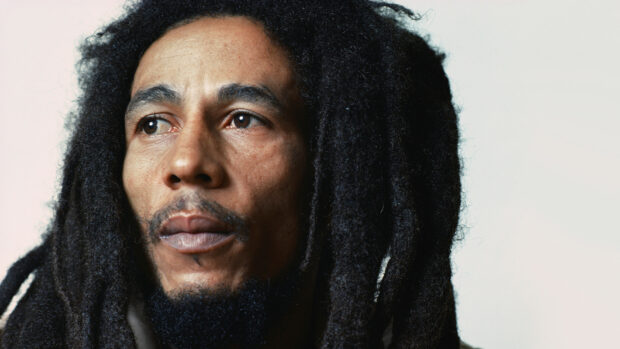 A close up portrait of Bob Marley looking thoughtful and calm, HD Desktop Wallpaper