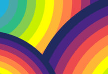 Bright vibrant rainbow colored patterns with overlapping arcs, HD Mobile Wallpaper