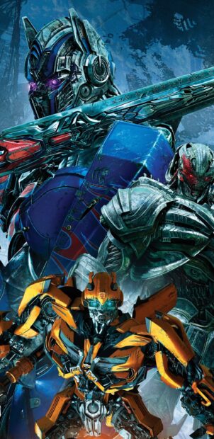 Bumblebee character from Transformers stands ready for battle in this detailed robot design