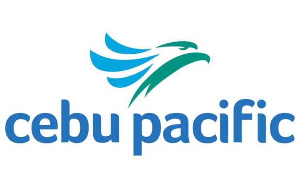 The Cebu Pacific Air logo features a stylized bird in blue and green colors above the airline's name, 2K Desktop Wallpaper