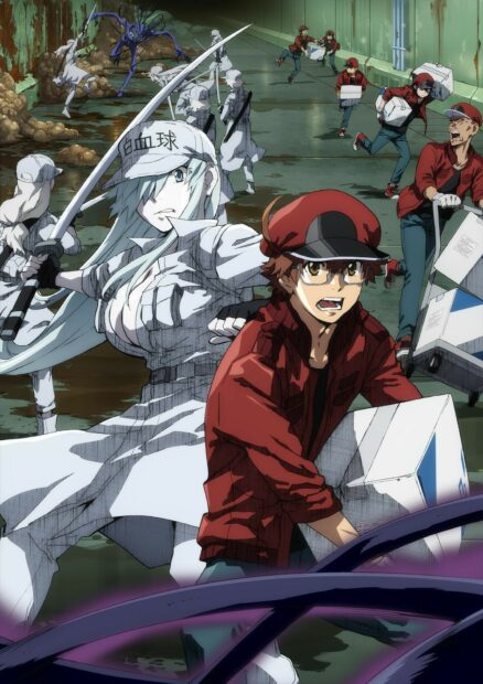 Characters from Cells At Work Code Black fight off infections, HD Phone Wallpaper