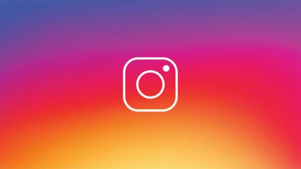 The Instagram logo is displayed on a vibrant gradient backdrop for Instagram wallpapers, HD Desktop Wallpaper