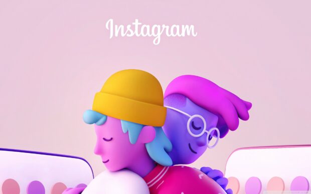 Instagram Wallpapers are shown in this creative illustration, 2K Desktop Wallpaper