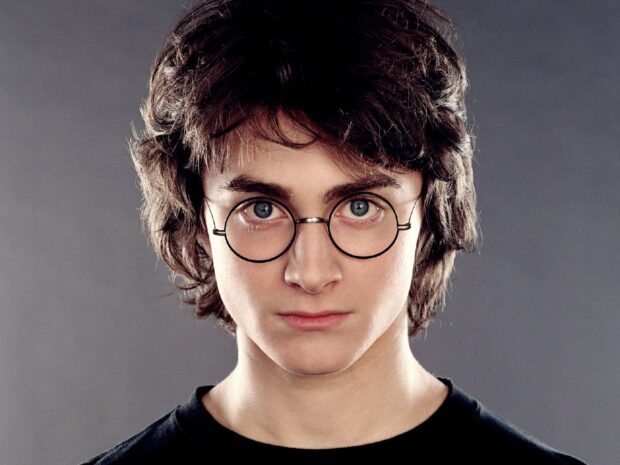 Daniel Radcliffe is looking straight at the camera with round glasses and serious expression, HD Desktop Wallpaper