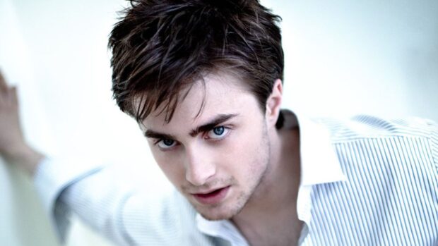 Daniel Radcliffe wallpapers showing an intense close up with blue eyes, HD Desktop Wallpaper