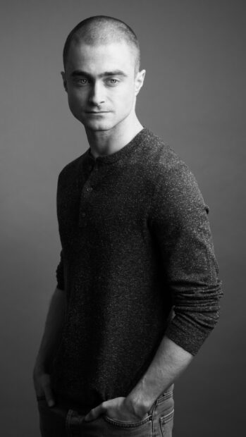 Daniel Radcliffe wallpapers shows a serious expression in a casual outfit, HD Mobile Wallpaper