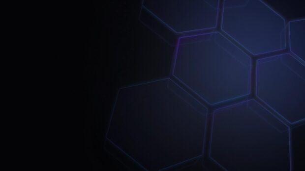 Dark blue honeycomb pattern design with glowing edges creates a futuristic feel, HD Desktop Wallpaper