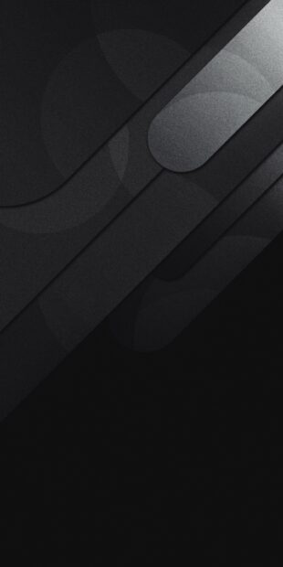 The image shows a dark matte black abstract design with layered geometric shapes, 2K Phone Wallpaper