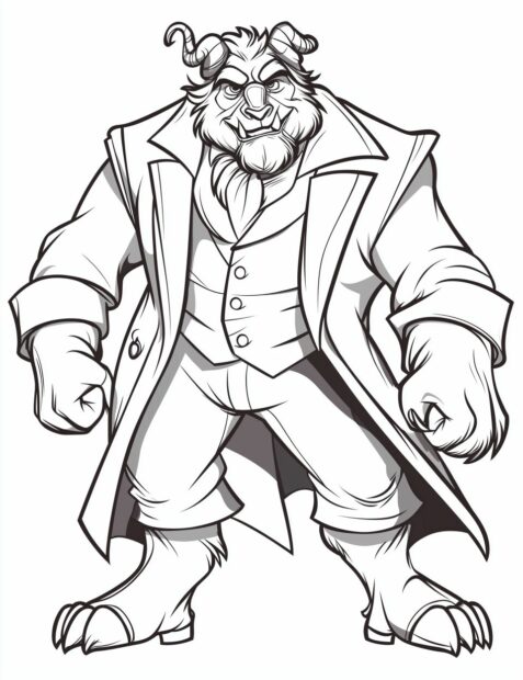 The Beast wears a dapper vampire costume for a spooky Disney Halloween