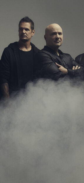 Two men stand in fog with serious expressions for Disturbed wallpapers, HD Phone Wallpaper