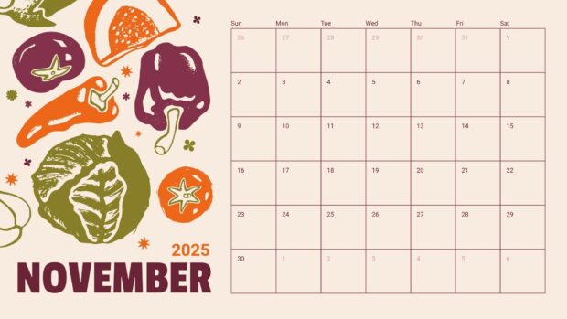 Download free November 2025 Calendar Wallpaper for Desktop (1)