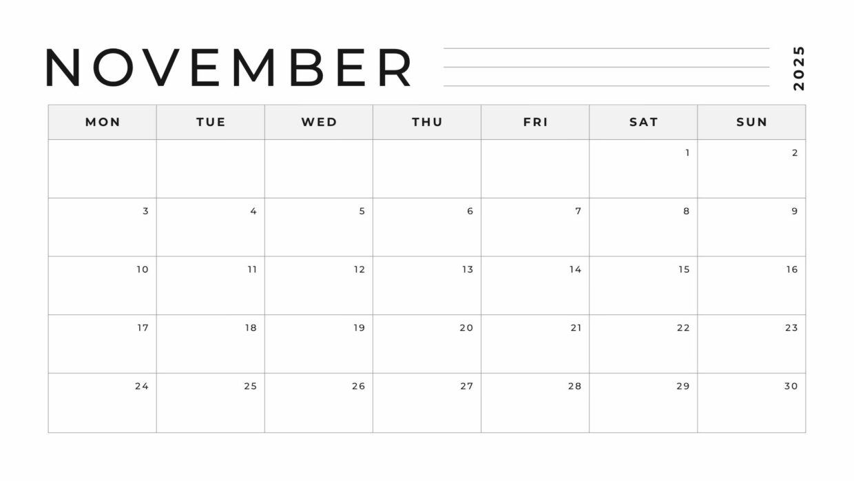 November 2025 Calendar Desktop Wallpapers Collection - PixelsTalk — free download