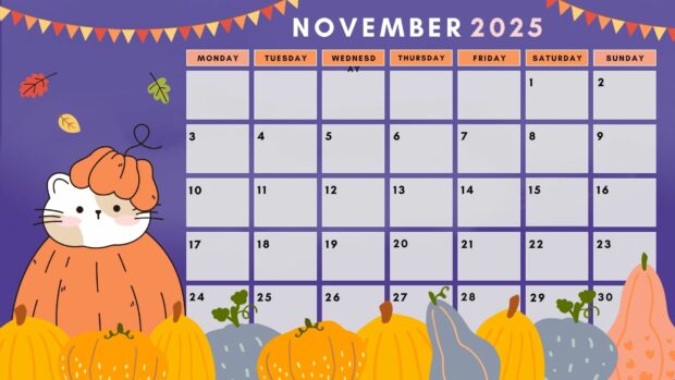 Download free November 2025 Calendar Wallpaper for Desktop (5)