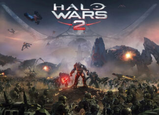 Soldiers and alien machines fight fiercely on a war torn battlefield, HD Desktop Wallpaper