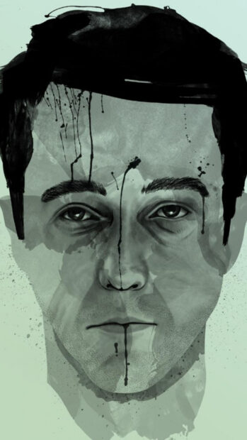 A detailed artistic portrait captures the intense gaze reflecting the spirit of Fight Club wallpapers, HD Mobile Wallpaper