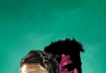 The image shows a detailed portrait with two faces and the text Fight Club, HD Phone Wallpaper