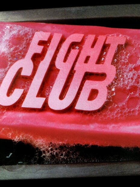 A close up of red Fight Club soap with bubbles on the surface, HD Mobile Wallpaper