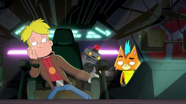 The characters of Final Space sit together inside their spaceship, HD Desktop Wallpaper