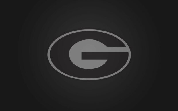 Georgia Bulldogs logo in dark gray on black background design