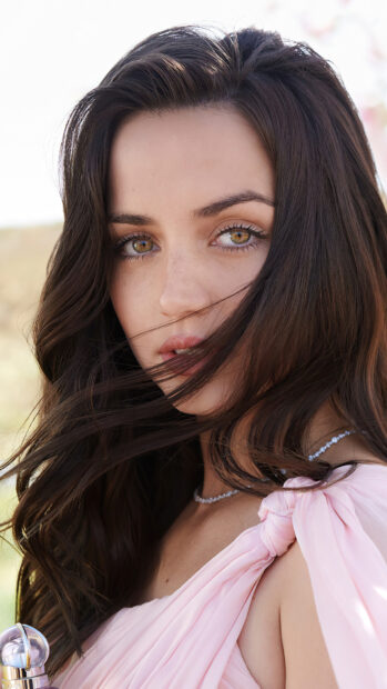 Ana De Armas wallpapers capture her striking hazel eyes and flowing dark hair, 4K Mobile Wallpaper