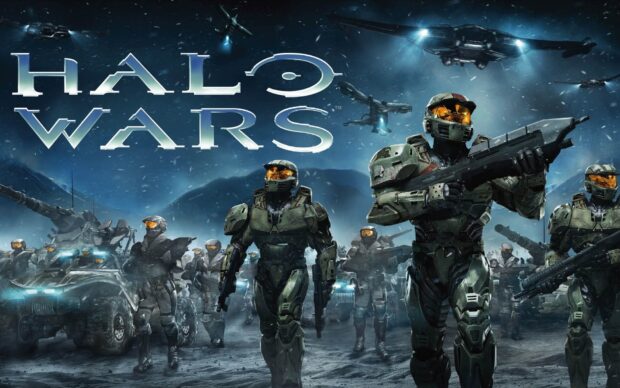 Những người lính trong bộ áo giáp tương lai chuẩn bị chiến đấu trong Halo Wars, Hình nền máy tính HD