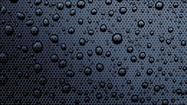 Honeycomb wallpapers showing water droplets on a hexagonal grid pattern, HD Desktop Wallpaper
