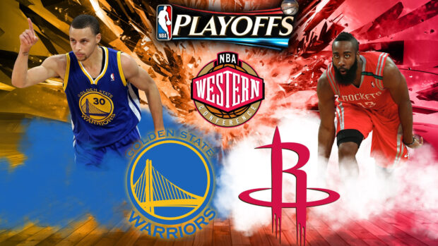 Houston Rockets player in action during the NBA Western Conference playoffs